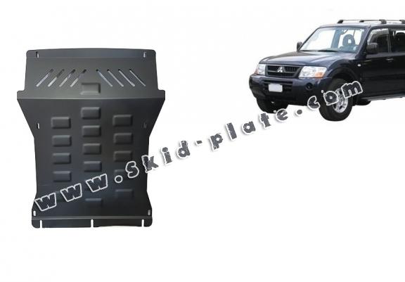 Steel skid plate for the protection of the engine and the radiator for Mitsubishi Pajero 3 (V60, V70) Vers. 2.0