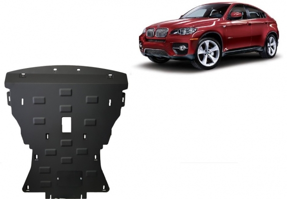 Steel skid plate for BMW X6 E71