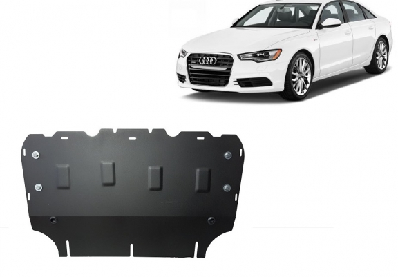 Steel skid plate for Audi A6
