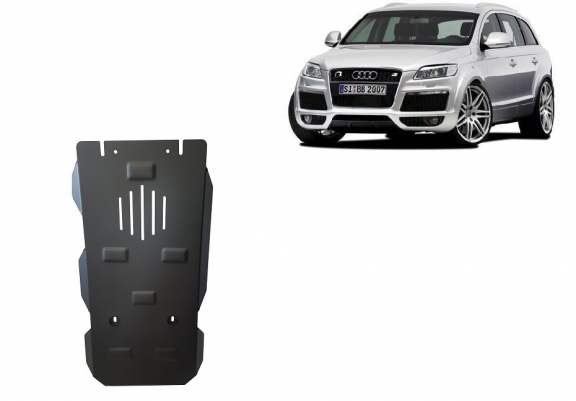 Steel gearbox skid plate for Audi Q7