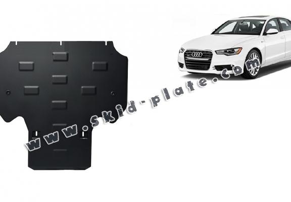 Steel gearbox skid plate for Audi A6