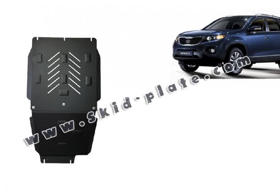 Steel gearbox and differential skid plate for  Kia Sorento