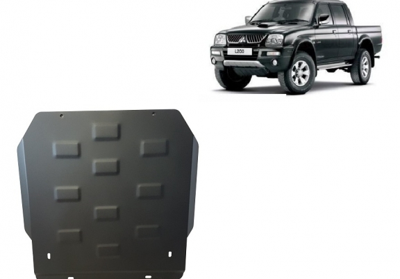 Steel gearbox and differential skid plate for Mitsubishi L 200