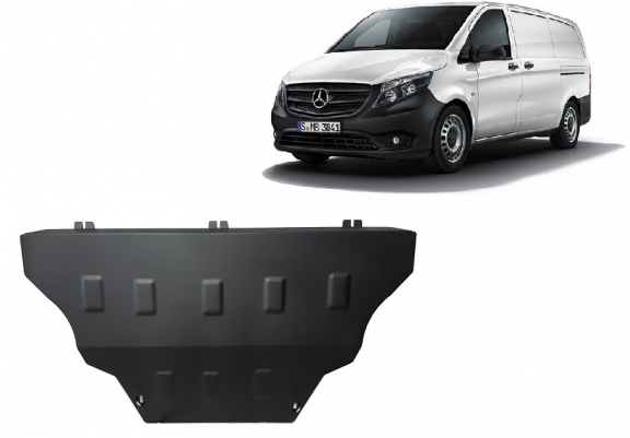 Steel skid plate for Mercedes Vito W447, 4x2, 1.6 D
