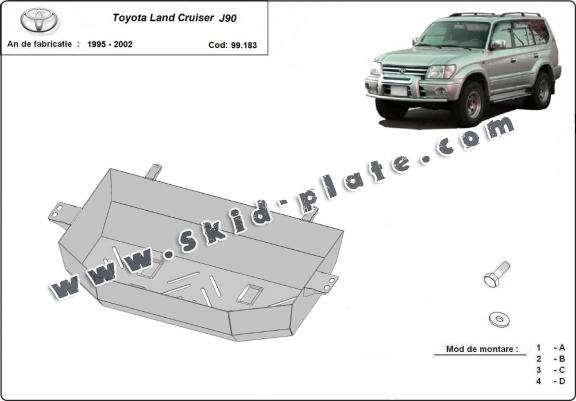 Steel fuel tank skid plate  for Toyota Land Cruiser J90