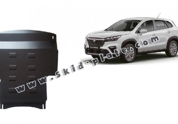 Steel skid plate for the protection of the engine and the gearbox for Suzuki S-Cross