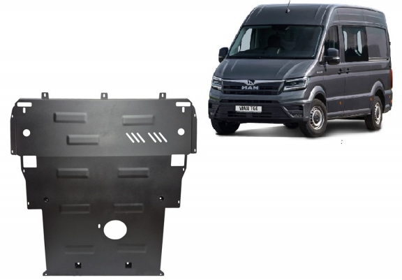 Steel skid plate for Man TGE