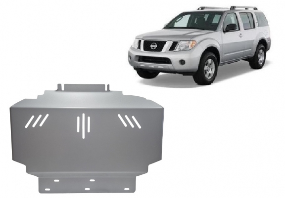 Aluminum skid plate for Nissan Pathfinder