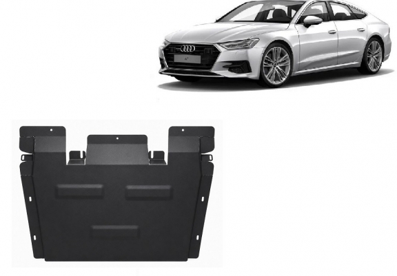 Steel gearbox skid plate for Audi A7 A7