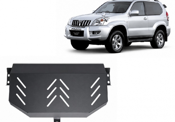 Steel fuel tank skid plate  for Toyota Land Cruiser J120 - for 3 doors model 