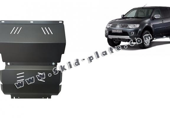Steel skid plate for the protection of the engine and the radiator for Mitsubishi Pajero Sport 2