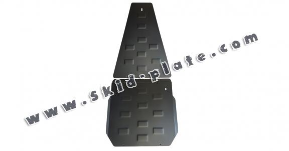 Steel gearbox and differential skid plate for Mitsubishi L 200