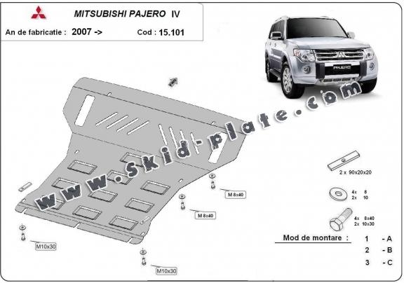 Verteilergetriebe UFS für Mitsubishi Pajero Sport QE 2,4; 3,0, Single  Plates, Skidplates, RIVAL