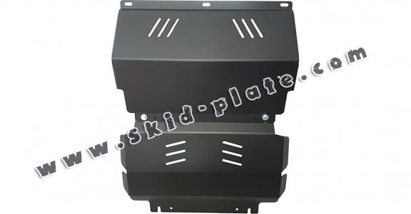 Steel skid plate for the protection of the engine and the radiator for Mitsubishi L 200