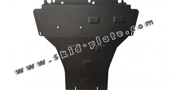 Steel skid plate for the protection of the engine and the gearbox for Renault Megane 3