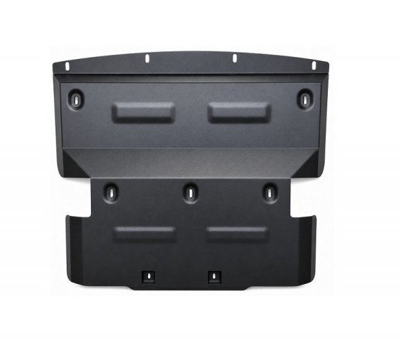 Steel skid plate for KGM Musso 