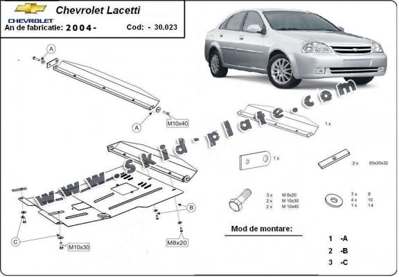 Steel skid plate for Chevrolet Lacetti / Nubira