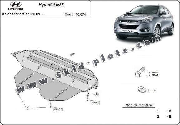 Steel skid plate for Hyundai IX35