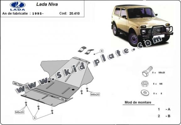 Steel skid plate for Lada Niva