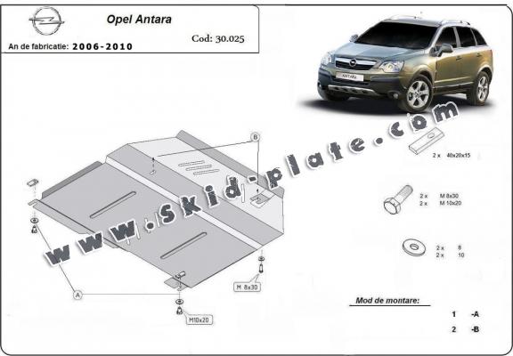 Steel skid plate for Opel Antara