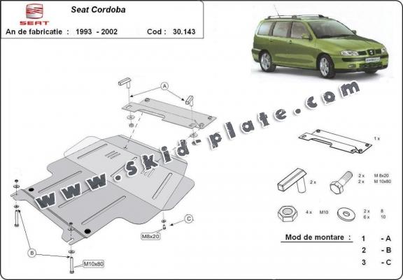 Steel skid plate for Seat Cordoba