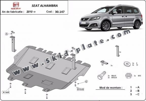 Steel skid plate for Seat Alhambra