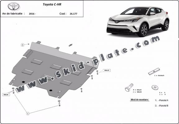 Steel skid plate for Toyota C-HR