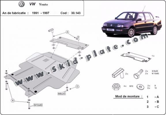 Steel skid plate for Volkswagen Vento
