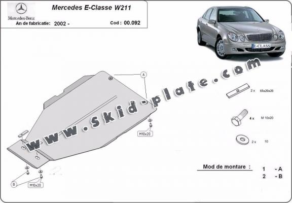 Steel automatic gearbox skid plate forMercedes E-Clasee W211