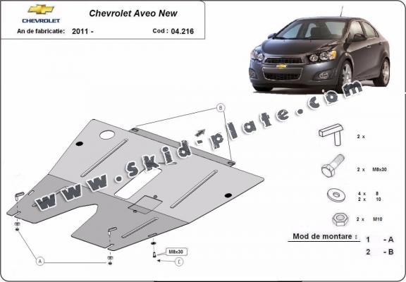 Steel skid plate for Chevrolet Aveo
