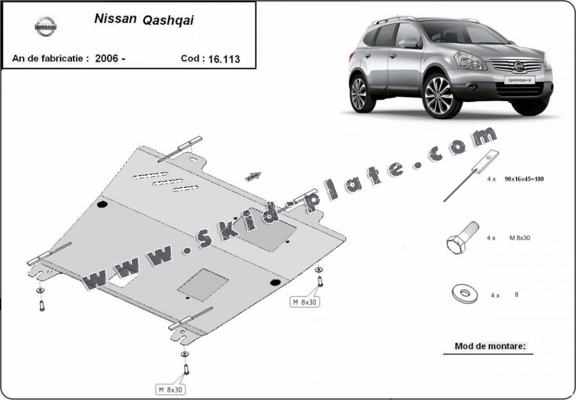 Steel skid plate for Nissan Qashqai