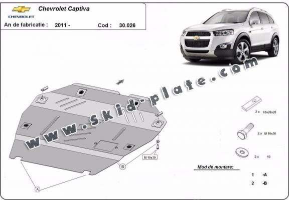 Steel skid plate for Chevrolet Captiva