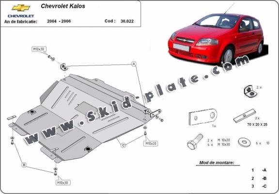Steel skid plate for Chevrolet Kalos