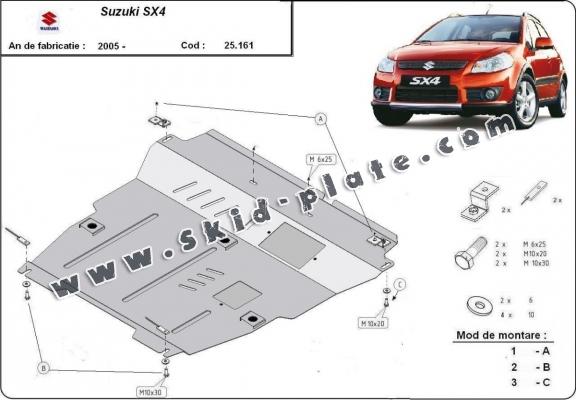 Steel skid plate for Suzuki SX 4