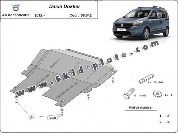 Steel skid plate for Dacia Dokker