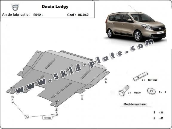 Steel skid plate for Dacia Lodgy