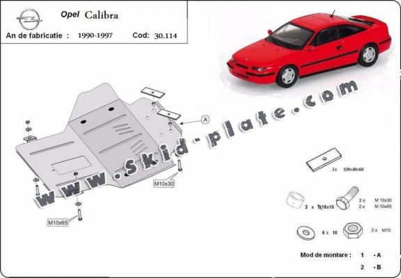 Steel skid plate for Opel Calibra