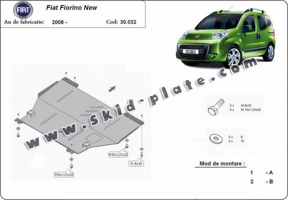 Steel skid plate for Fiat Fiorino