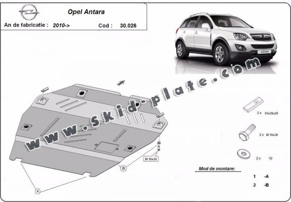 Steel skid plate for Opel Antara