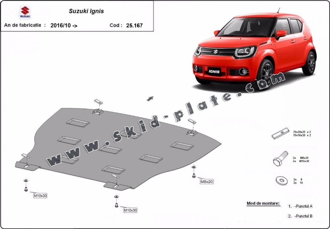 Steel skid plate for Suzuki Ignis