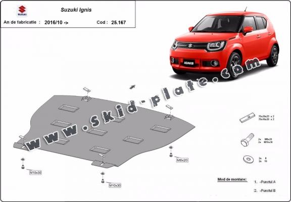 Steel skid plate for Suzuki Ignis