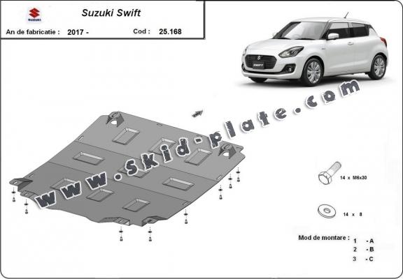 Steel skid plate for Suzuki Swift