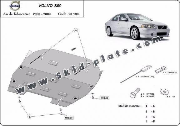 Steel skid plate for Volvo S60