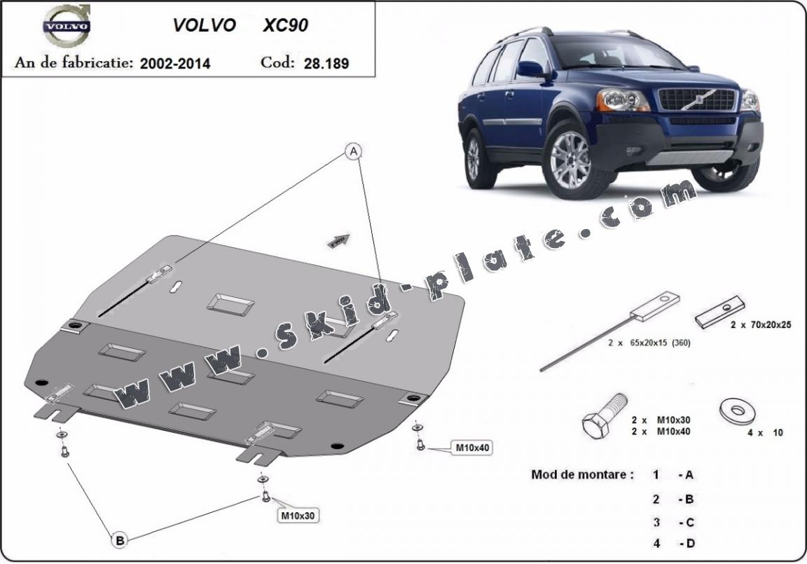 Steel skid plate for Volvo XC90