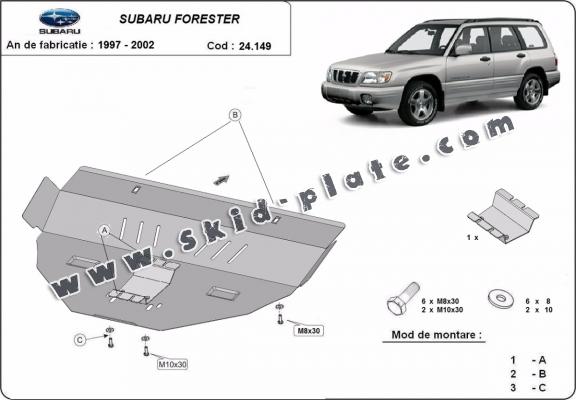 Steel skid plate for Subaru Forester 1