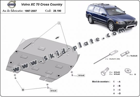 Steel skid plate for Volvo XC70 Cross Country