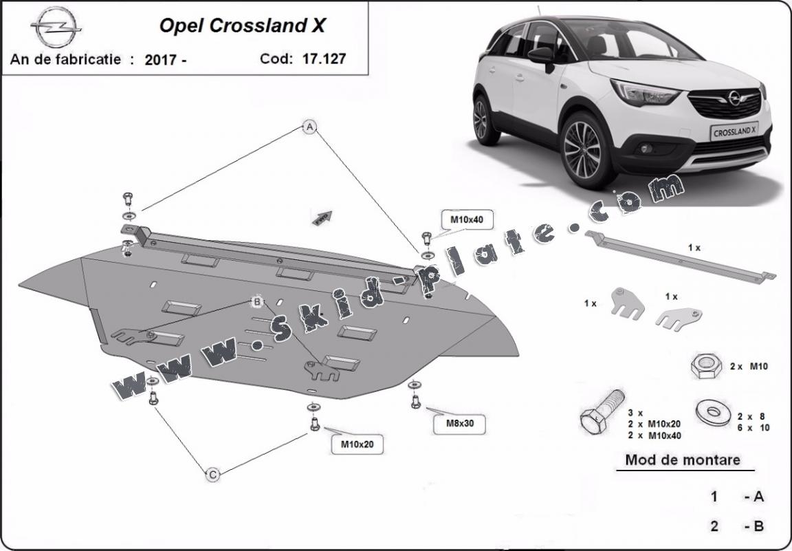 Boot mat Opel Crossland X PE/TPE