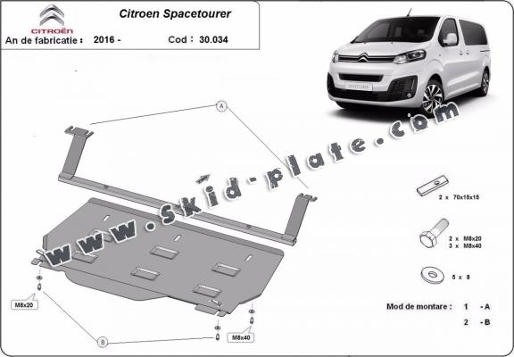 Steel skid plate for Citroen Spacetourer Panel Van