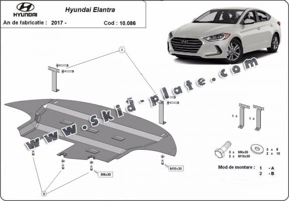 Steel skid plate for  Hyundai Elantra