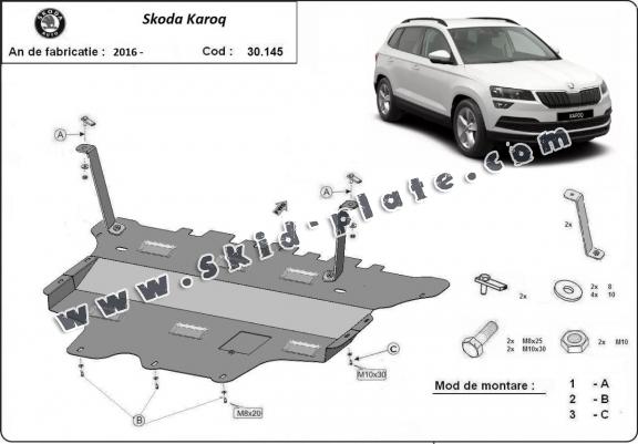 Steel skid plate for Skoda Karoq - manual gearbox